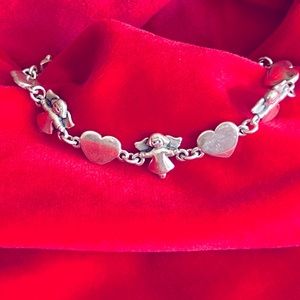 James Avery RARE VINTAGE RETIRED Guardian Angel Bracelet 7”